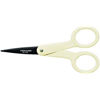 Fiskars Tijeras antiadhesivas Micro-Tip - 12 cm- para diestros y zurdos- Blanco- 1004682
